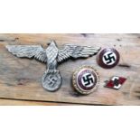 FOUR REPRODUCTION GERMAN BADGES