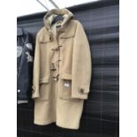 A VINTAGE CAMEL COLOURED 'ORIGINAL VINTAGE DUFFLE COAT' WITH TOGGLES (PADDINGTON BEAR STYLE)