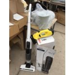 A BOSCH ATHLET VACUUM CLEANER AND A KARCHER HAND HELD IN WORKING ORDER