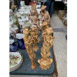 A LARGE GROUP OF RESIN FIGURES