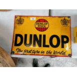 A VINTAGE STYLE ENAMEL DUNLOP SIGN