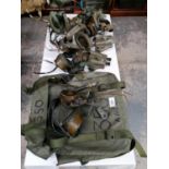 A MIXED LOT OF BRITISH MILITARY 'AMPLIVOX' HEADSETS WITH LEADS