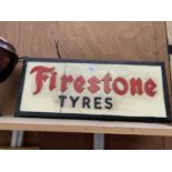 A 'FIRESTONE TYRES' ILLUMINATED LIGHT BOX SIGN