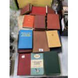 A COLLECTION OF ASSORTED CLOTH AND LEATHER EFFECT BOUND BOOKS