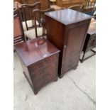 TWO SMALL MAHOGANY CABINETS