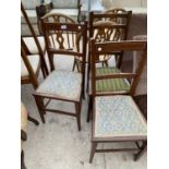 THREE MAHOGANY BEDROOM CHAIRS