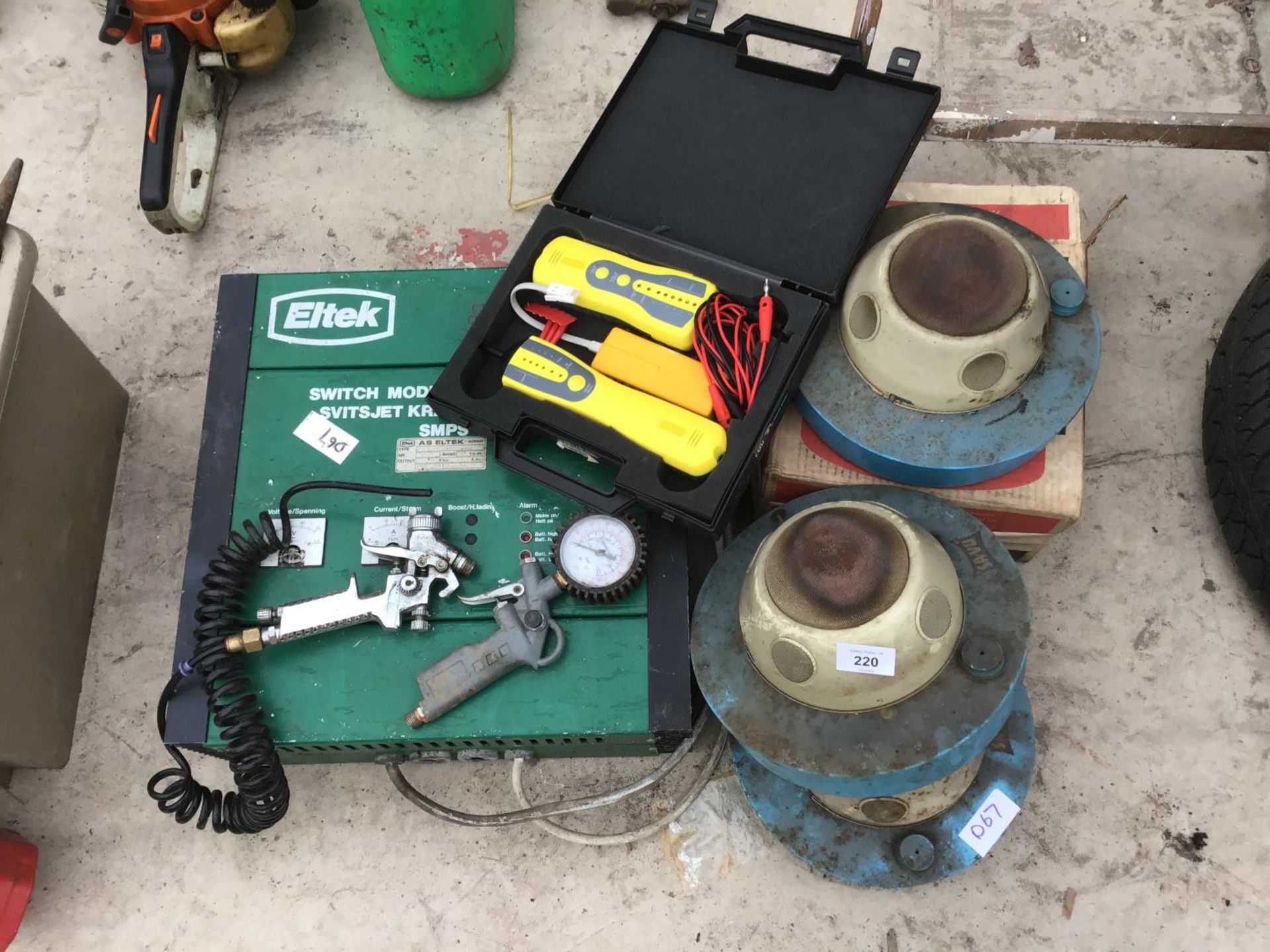 VARIOUS ITEMS TO INCLUDE A ELTECK SWITCH MODEL, ANTI FROST HEATERS, ETC