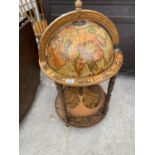 A RETRO WORLD GLOBE COCKTAIL CABINET