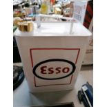 A WHITE ESSO METAL PETROL CAN