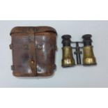 A PAIR OF FRENCH OPERA GLASSES AND TWO CASED PAIRS OF BINOCULARS (3)
