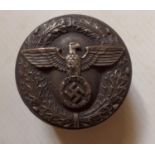 A GERMAN SNUFF BOX WITH DOUBLE SIDED EAGLE AND SWASTIKA