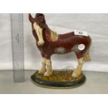 A CAST METAL HORSE DOORSTOP