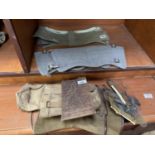 VARIOUS MILITARIA ITEMS TO INCLUDE GAITERS AND EYE SHEILDS