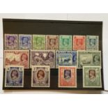 BURMA GV1 , 1938 ? 40 , DEFINITIVE SET 3P ? 10R (EX 1P) , UNMOUNTED MINT . SG 19/33 CAT £225.00