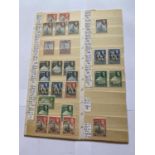BERMUDA , A SELECTION OF MINT GV1 ISSUES 1D TO 1/- , NEATLY ARRANGED AND IDENTIFIED ON STOCKCARD .