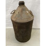 A LARGE VINTAGE METAL FUEL CAN/ OIL DRUM