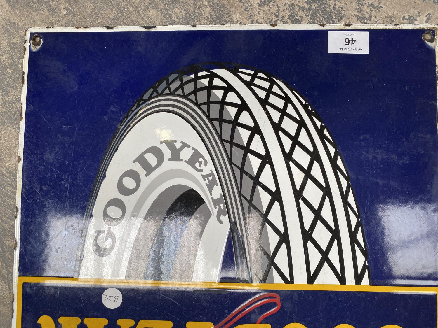 A VINTAGE 'GOODYEAR' ENAMEL SIGN - Image 3 of 3