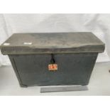 A VINTAGE W.C.B DOCUMENT BOX TOGETHER WITH TWO MASONIC CLOTHS