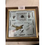 A 'BATTLE OF BRITAIN 50TH ANNIVERSARY' WOODEN FRAMED PLAQUE