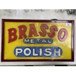 A BRASSO METAL POLISH ILLUMINATED LIGHT BOX SIGN 49CM X 29CM X 10CM