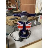 A UNION JACK VESPA LAMP