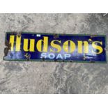 A VINTAGE ENAMEL SIGN HUDSON'S SOAP