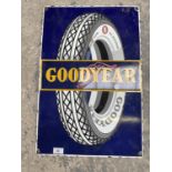 A VINTAGE 'GOODYEAR' ENAMEL SIGN