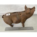 A VICTORIAN CAST PIG MODEL
