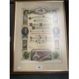 A VINTAGE MITCHELLS AND BUTLERS LONG SERVICE CERTIFICATE