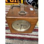 A BENZING WOODEN CASED RACING PIGEON CLOCK