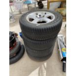 FOUR SAAB WHEELS WITH CP641 TYRES 215/60/R15