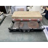 TWO DURONIC HOTPLATES (ONE WITH CRACK IN PLATE) - WORKING ORDER