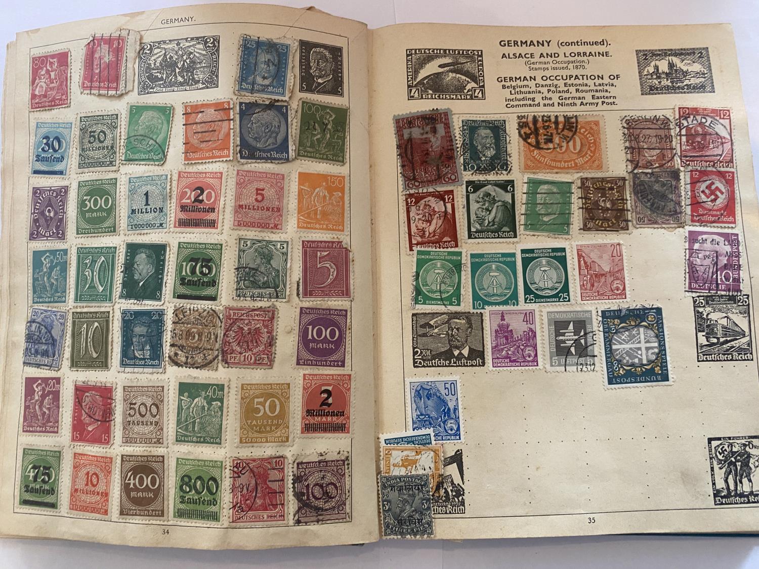A STAMP ALBUM AND CONTENTS - Image 7 of 10