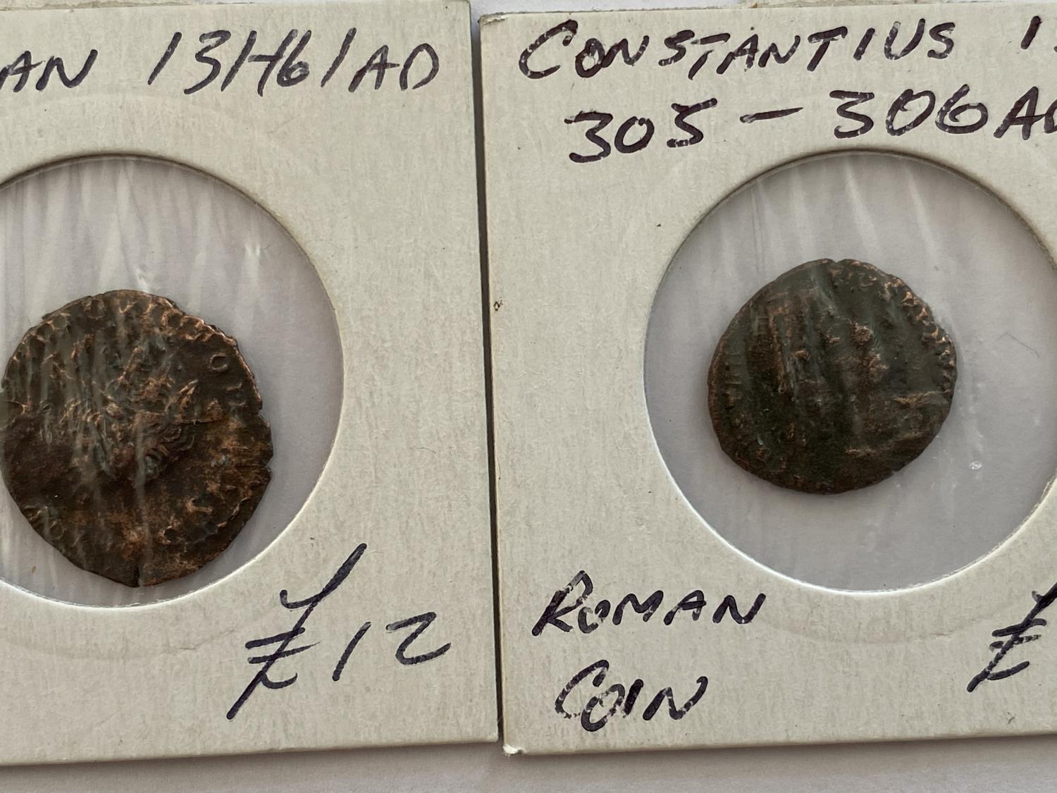 FIVE BRONZE ROMAN COINS - Image 3 of 5