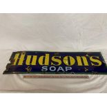 A VINTAGE ENAMEL SIGN HUDSON'S SOAP