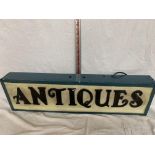 AN ANTIQUES ILLUMINATED LIGHT BOX SIGN 86CM X 24CM X 10CM