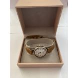 AN OFFICER'S MILITARY WRIST WATCH WITH 925 SILVER CASE