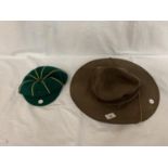 TWO SCOUT HATS ONE BUSH HAT STYLE AND ONE CAP STYLE