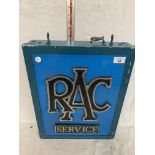 AN RAC ILLUMINATED LIGHT BOX SIGN 17 INCHES HIGH X 14 INCHES WIDE