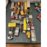 VARIOUS VINTAGE DIECAST WAGONS AND PLANT VEHICLES