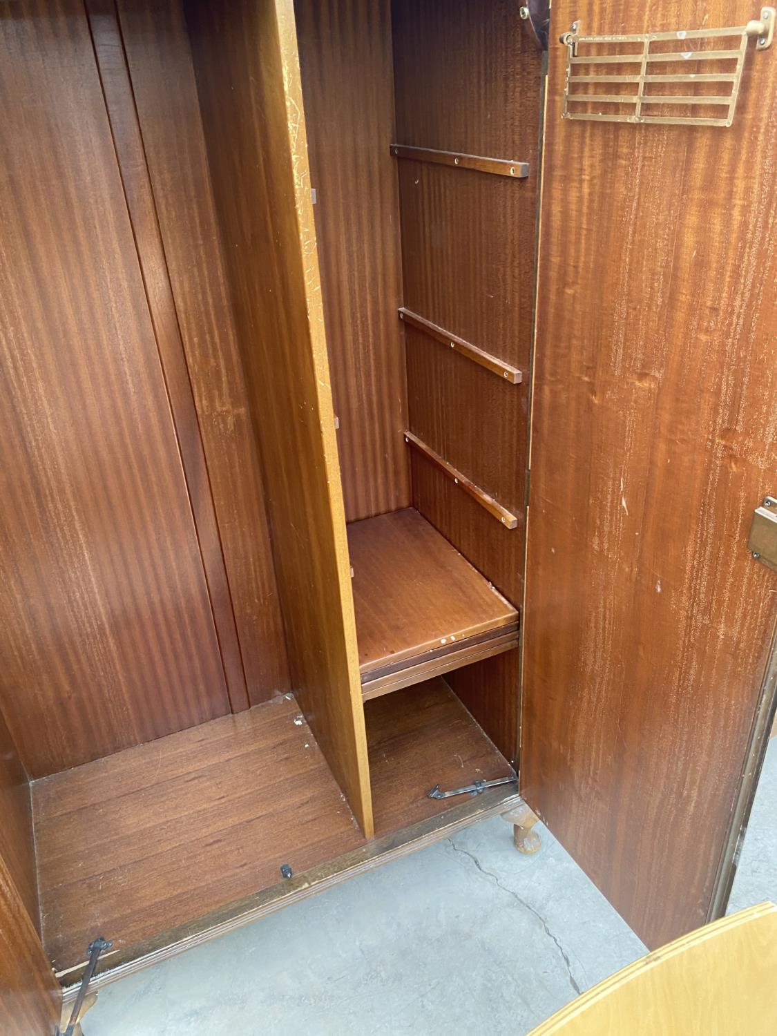 A WALNUT WARDROBE WITH TWO DOORS - Image 3 of 3