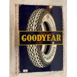 A 'GOODYEAR' ENAMEL SIGN 60CM X 40CM