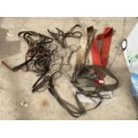 VARIOUS HORSE TACK - BITS, GIRTHS ETC