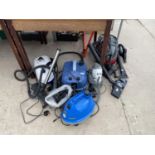 VARIOUS STEAM CLEANERS AND MOPS TO INCLUDE A SIMAC MANGIAVAPORE AND SHARK ETC