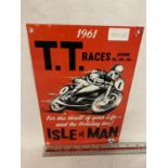 A '1961 TT RACES JUNE 12TH 14TH 16TH FOR THE THRILL OF YOUR LIFE AND THE HOLIDAY TOO! ISLE OF MAN'