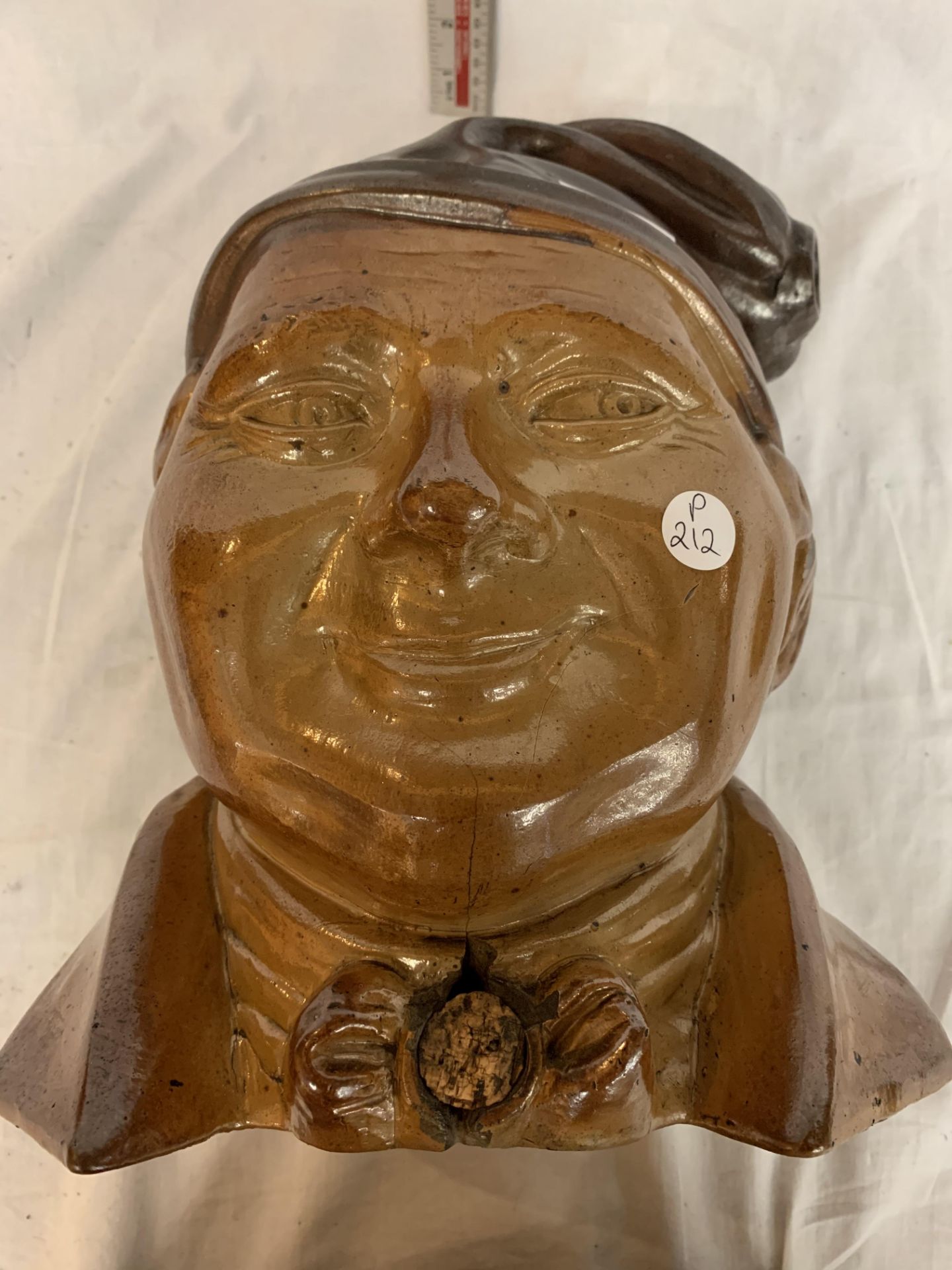 A VICTORIAN SALT GLAZED JOHNNY SOUTER (A/F SEE PICTURES) - Image 3 of 6
