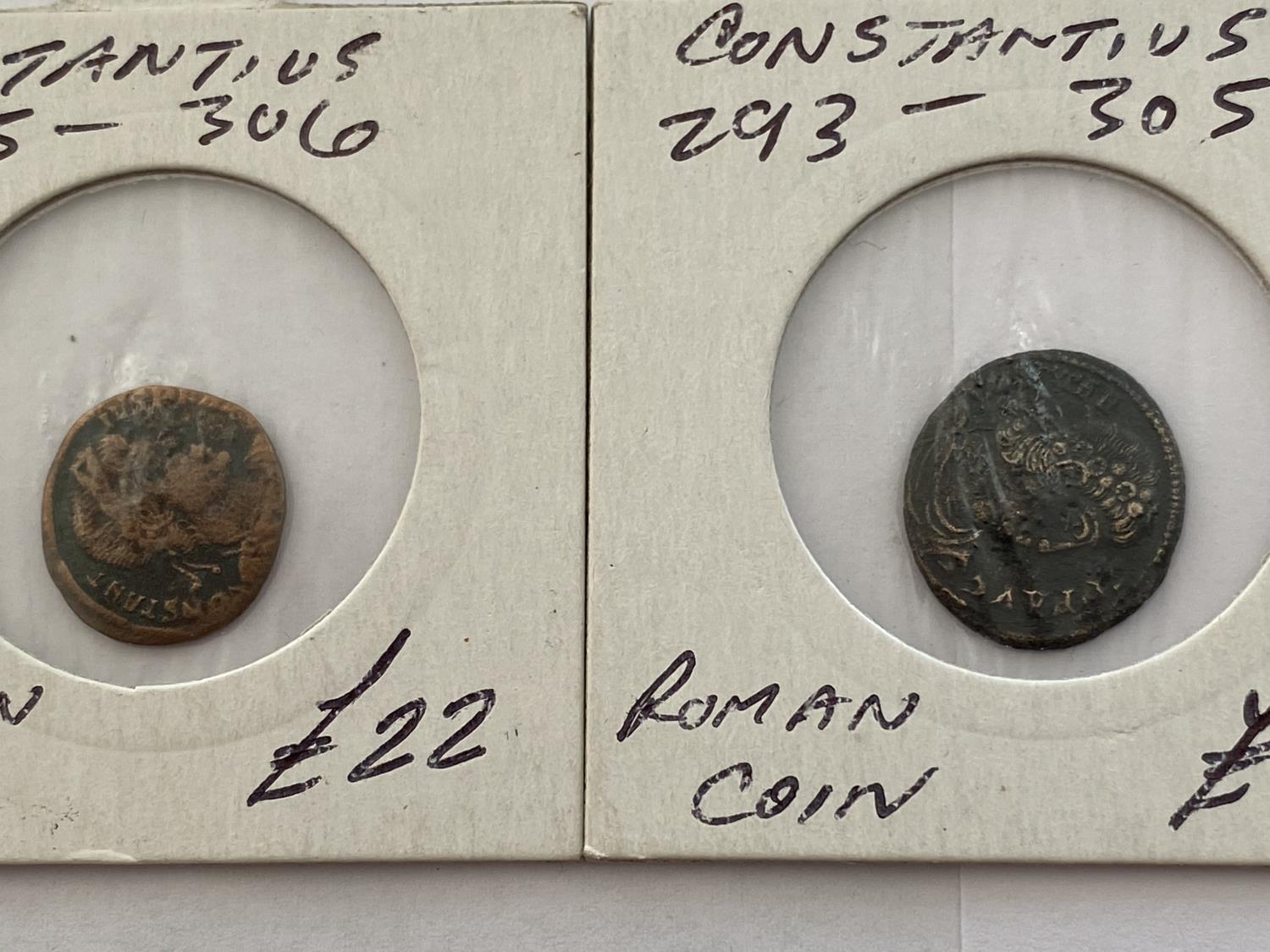 FOUR BRONZE ROMAN COINS - Bild 2 aus 5