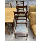 THREE MAHOGANY BEDROOM CHAIRS