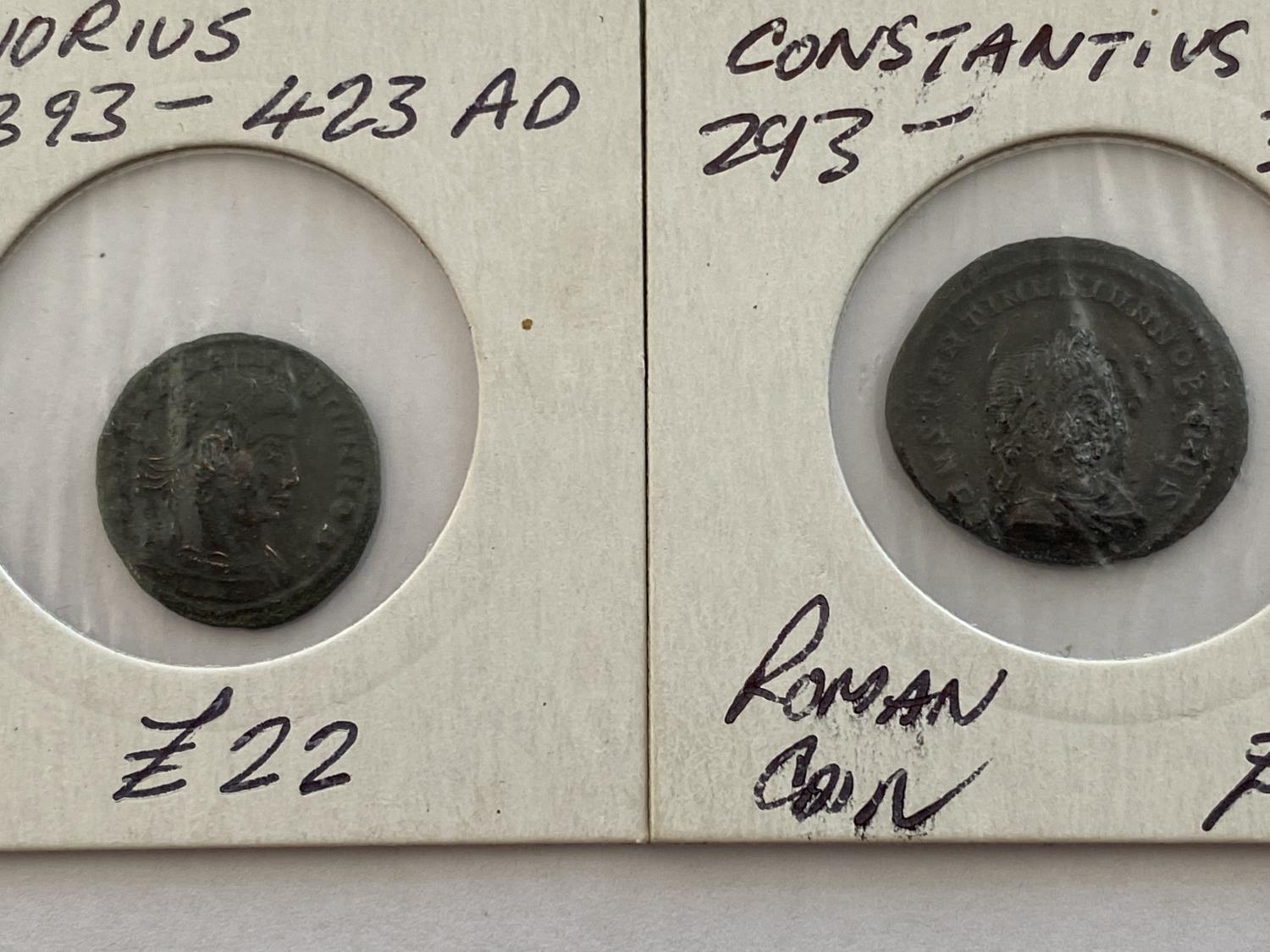 FOUR BRONZE ROMAN COINS - Bild 3 aus 5