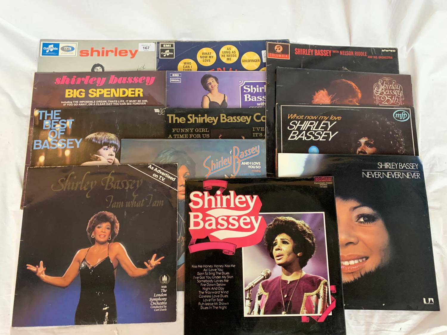 A COLLECTION OF THIRTEEN SHIRLEY BASSEY LPS